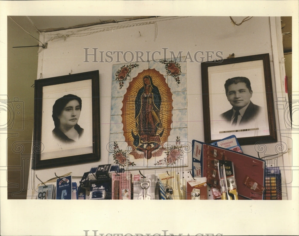 1993 Guadalupana grocery Pedro Castro force - Historic Images