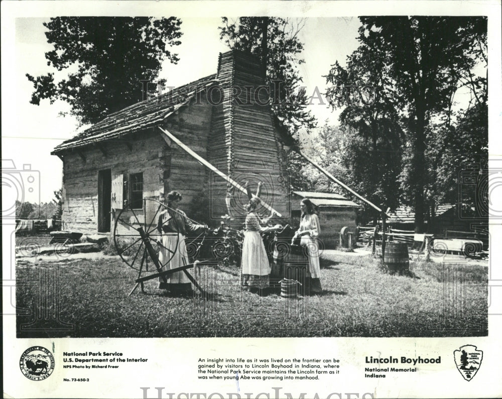 1976 Press Photo frontier life Lincoln Boyhood Memorial - RRV39677 - Historic Images