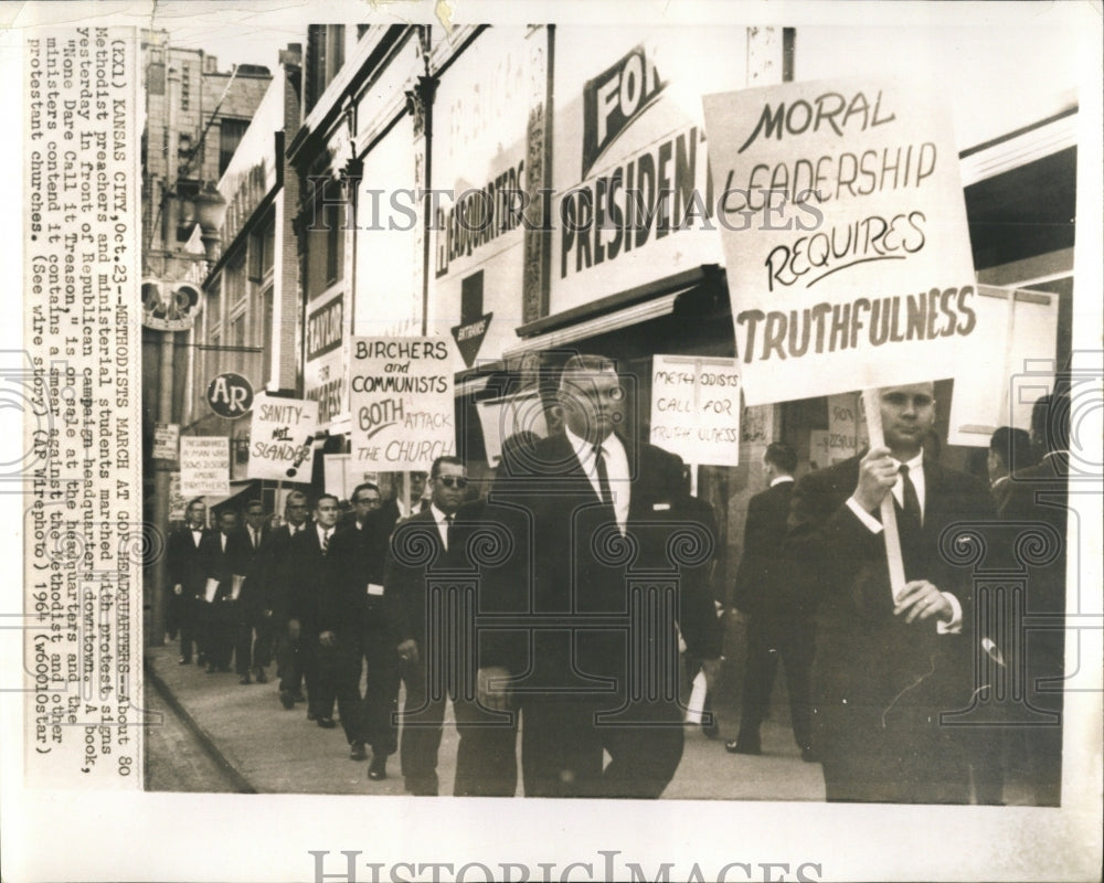 1964 Methodist March GOP Protest Churches - Historic Images