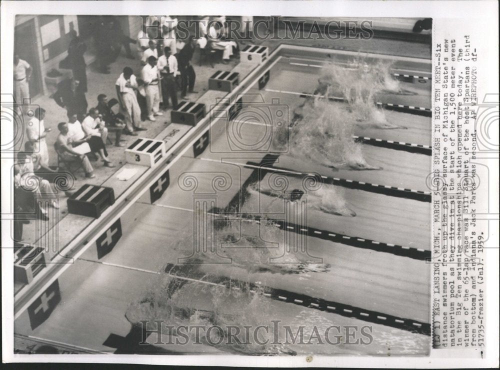 1959 Swimmers Michigan States Pool - Historic Images