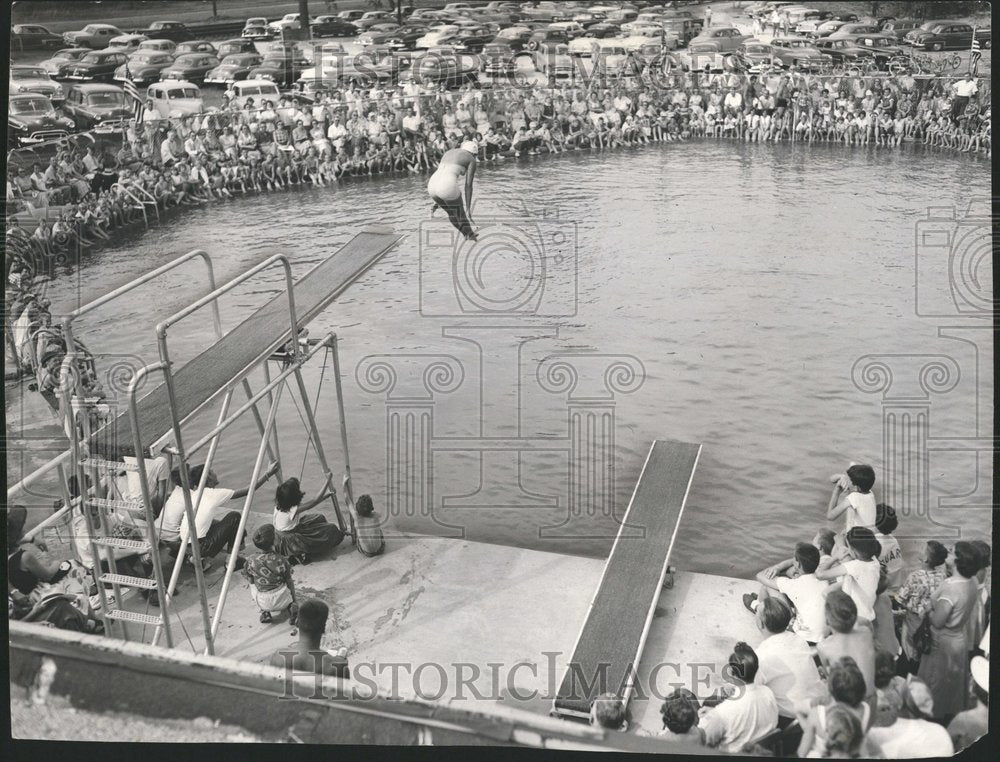 1953, Lions Pool Melisse Conklin Clarendon - RRV40359 - Historic Images