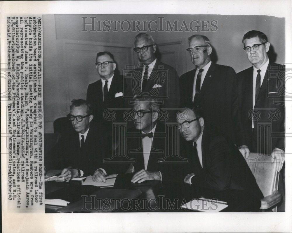 1963 Arbitration Board James Healy Ralph - Historic Images