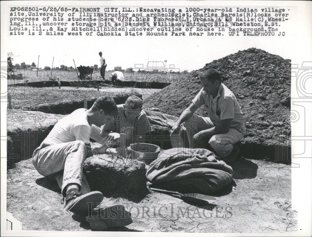 1965 Archaeologist Charles Bareis &amp; Team - Historic Images