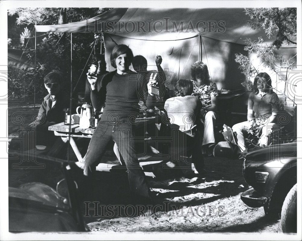 1971 Teenagers party celebrate Grand Bend - Historic Images