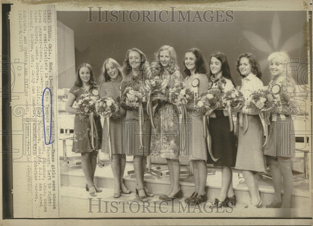 1975 Press Photo Teenage Semi finals America pageant - Historic Images