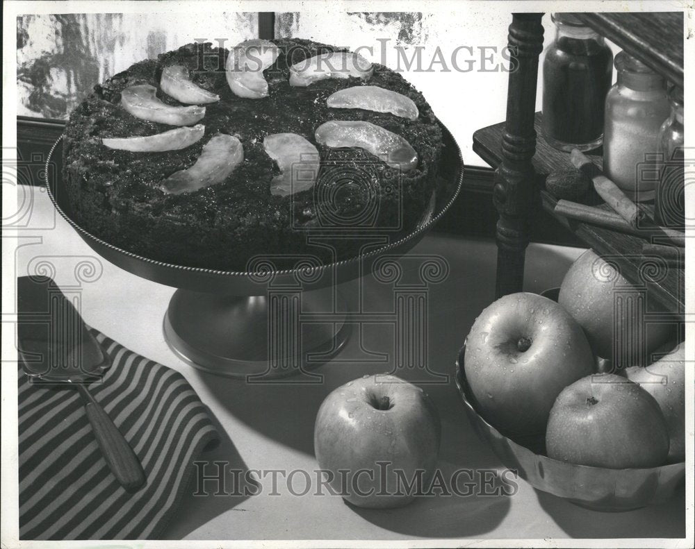 1971 Spicy Apple Cake Serve warm special - Historic Images