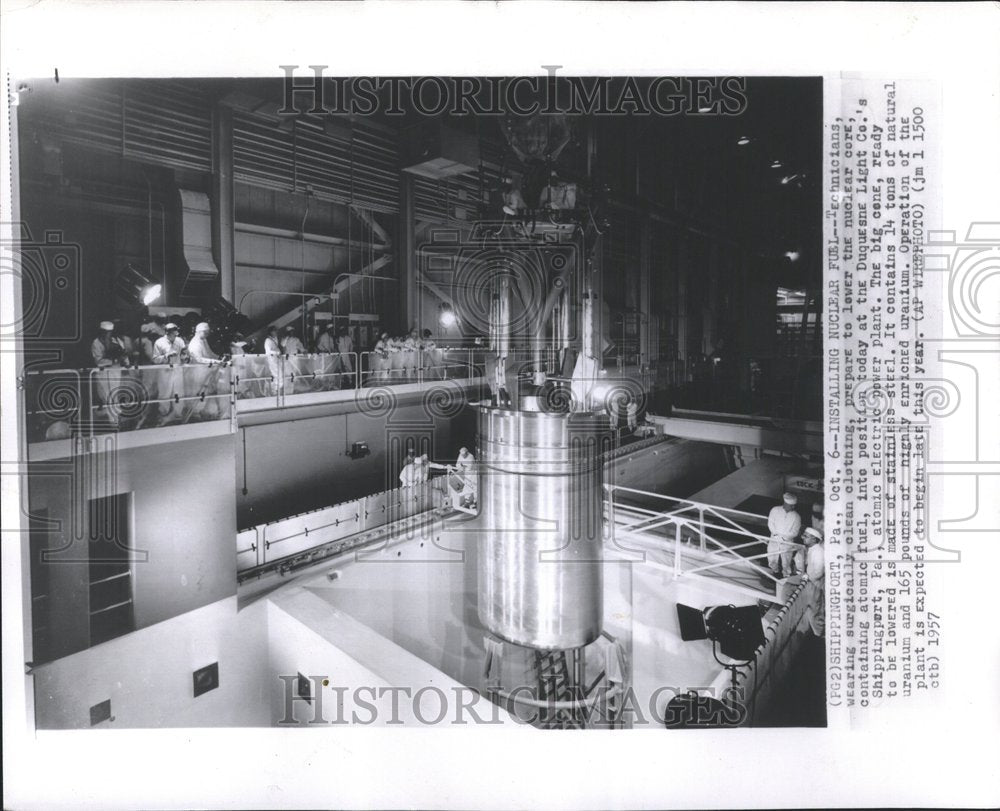 1957 Nuclear Core Duquesne Atom Power Plant - Historic Images