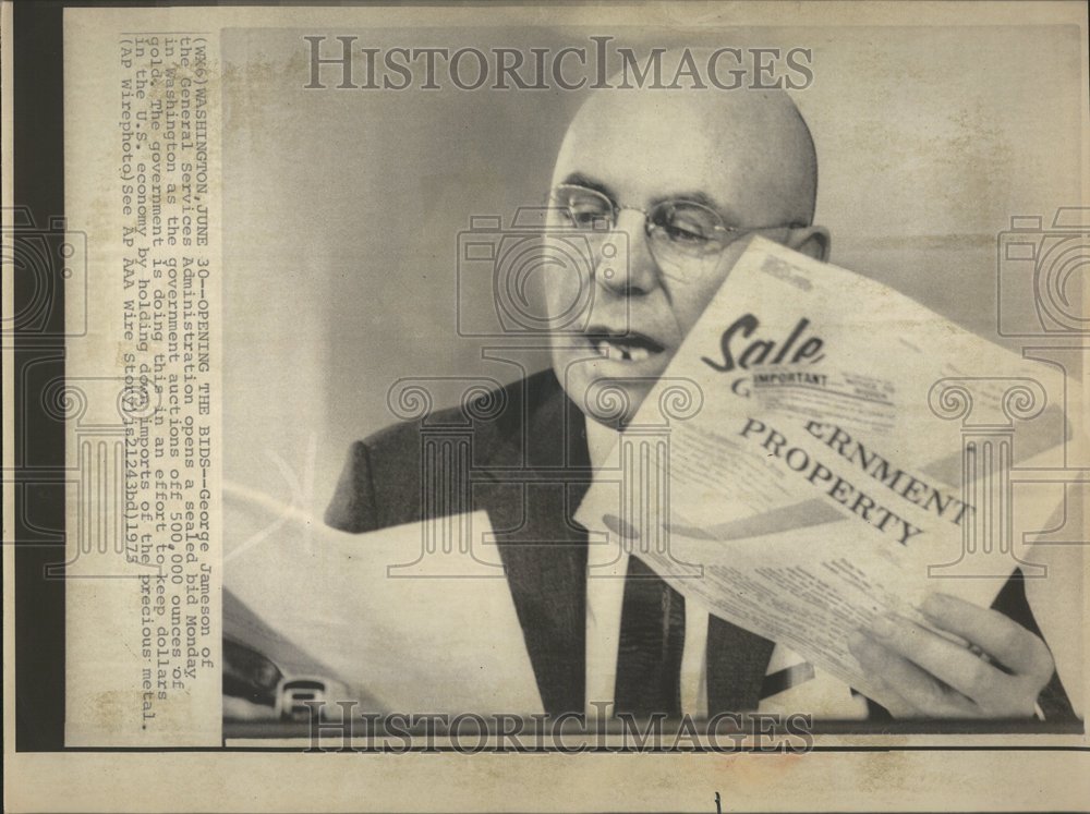 1975 Press Photo George Jameson Washington Service Bids - RRV42345 - Historic Images