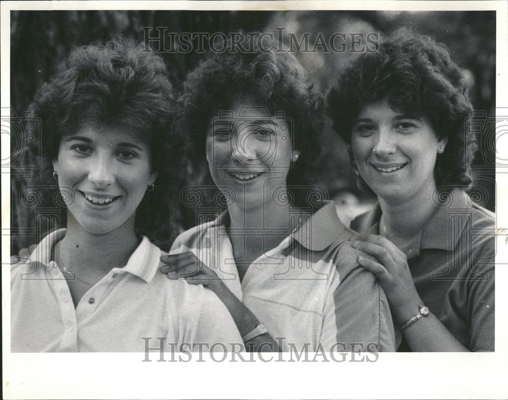 1985 Chris Claudia Colette Trendel Triplets - Historic Images