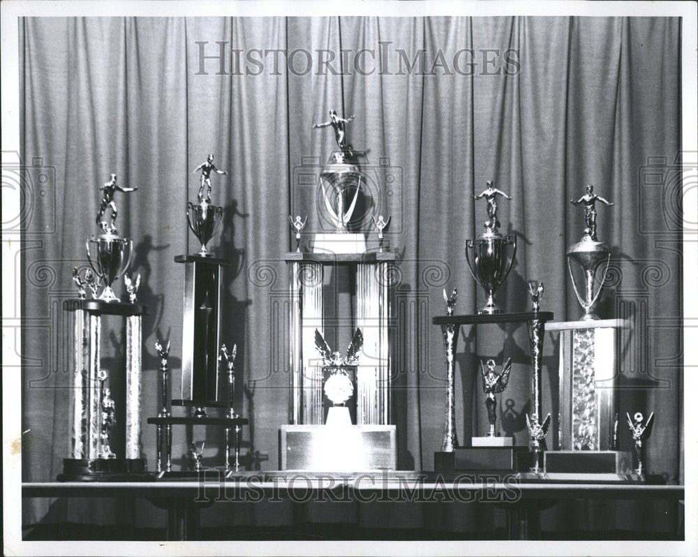 1967 Trophy Fichte Rams soccer player award - Historic Images