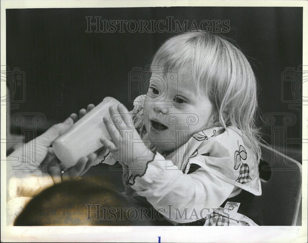 1983 Fran Langille speech childe juice cup - Historic Images