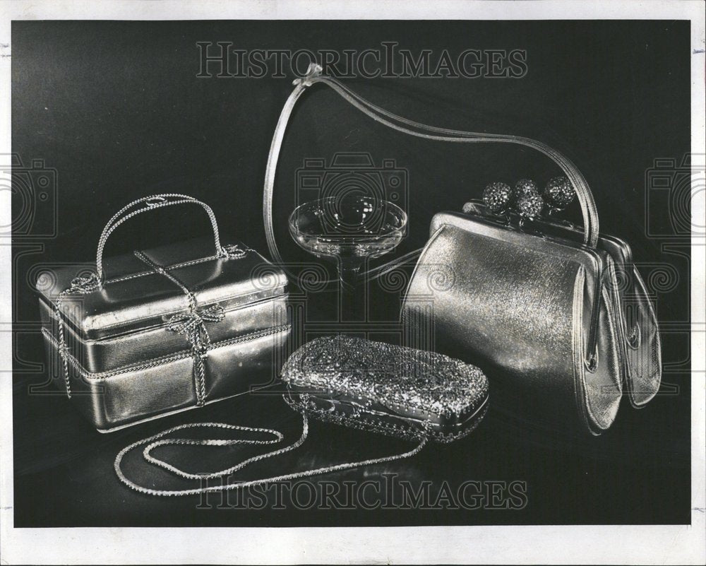 1969 Silver Bag Department gold jeweled - Historic Images