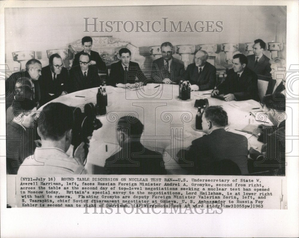 1963 Averell Harriman Andrei Gromyko Treaty - Historic Images