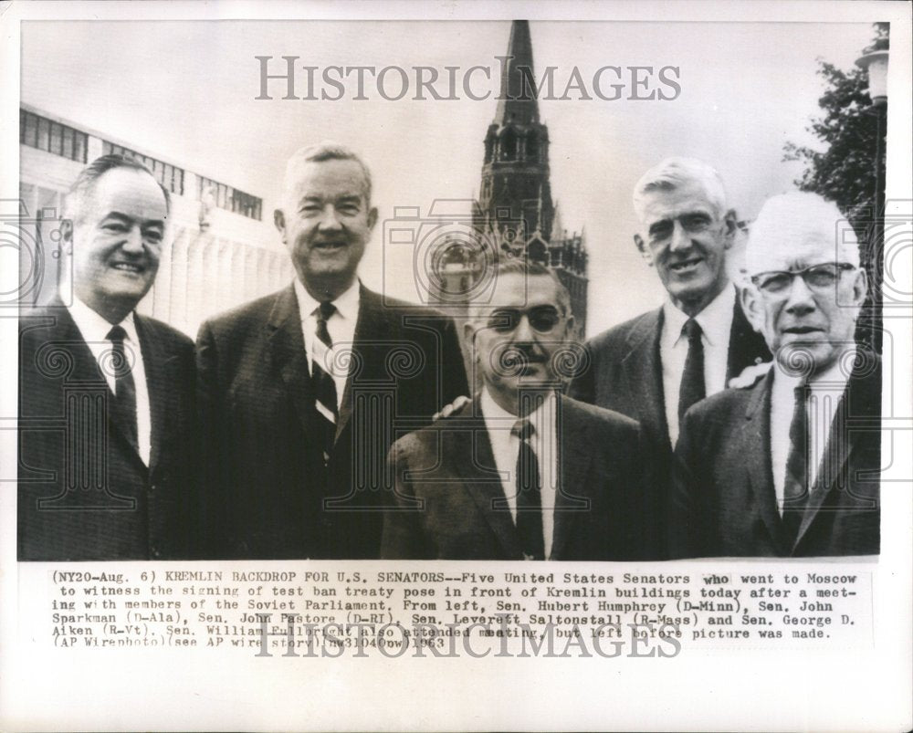 1963 Sen Hubert Humphrey Sen Joh Sparkman - Historic Images