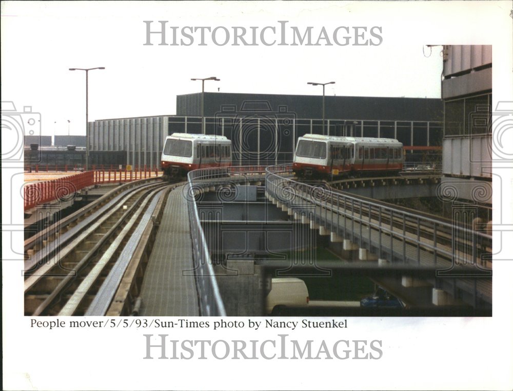 1993 Two people movers O&#39;Hare Airport test - Historic Images