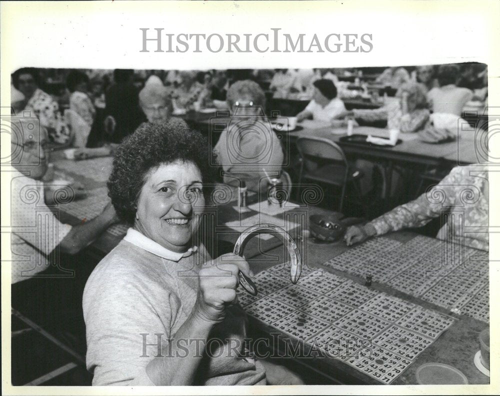 1986 Press Photo Bingo At Saint Mary of Celle Church - RRV43297 - Historic Images