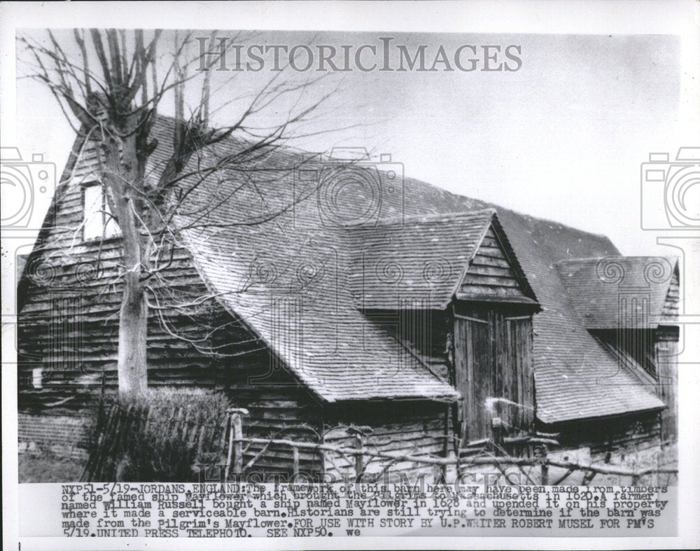 1955 Barn Framework Made Mayflower Timber - Historic Images