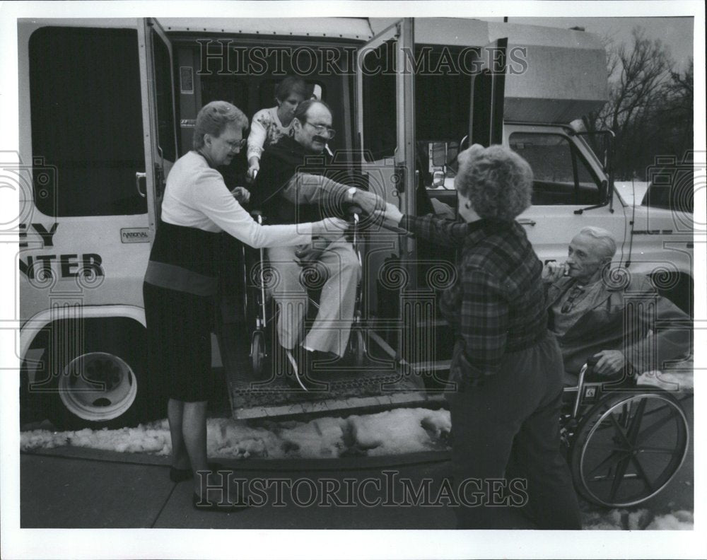 1993 Director Leaving Nursing Home Chicago - Historic Images