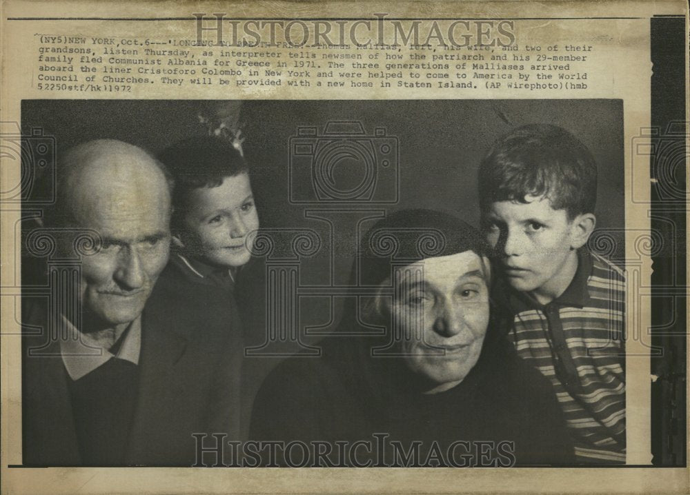 1972 Press Photo Thomas Mallias Albanians Chicago Area - Historic Images