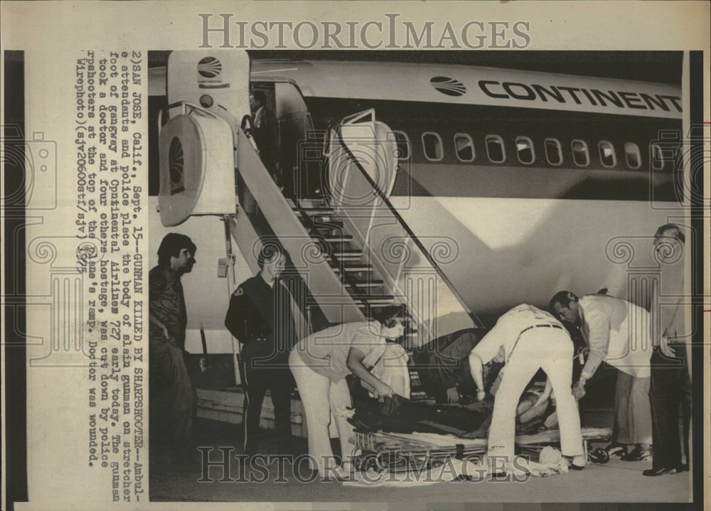 1975 Airplane Hijackings Criminal Gunman - Historic Images