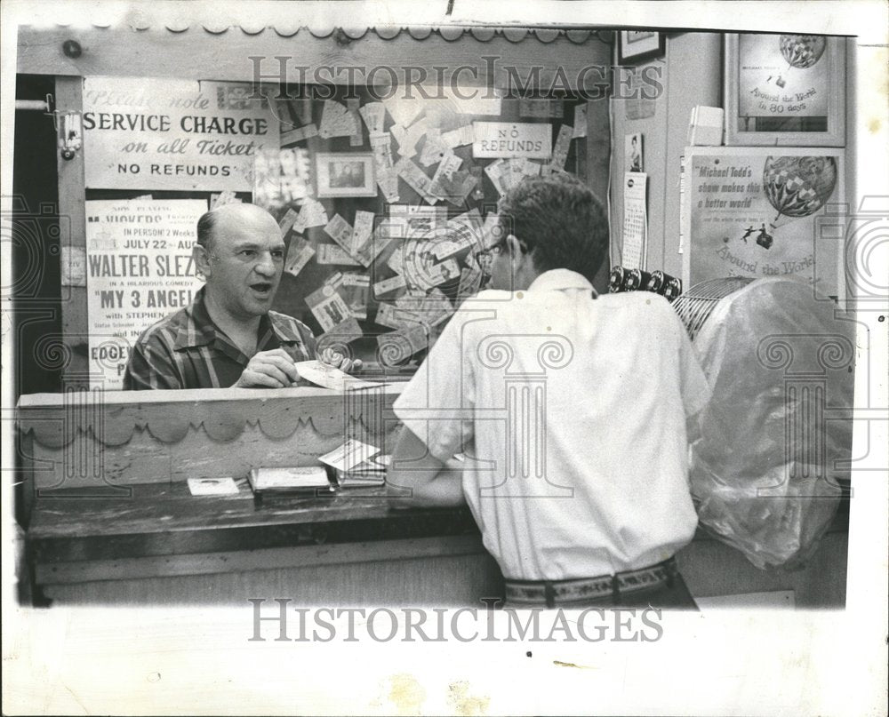 1957 Leo Ziv theatrical ticket broker - Historic Images