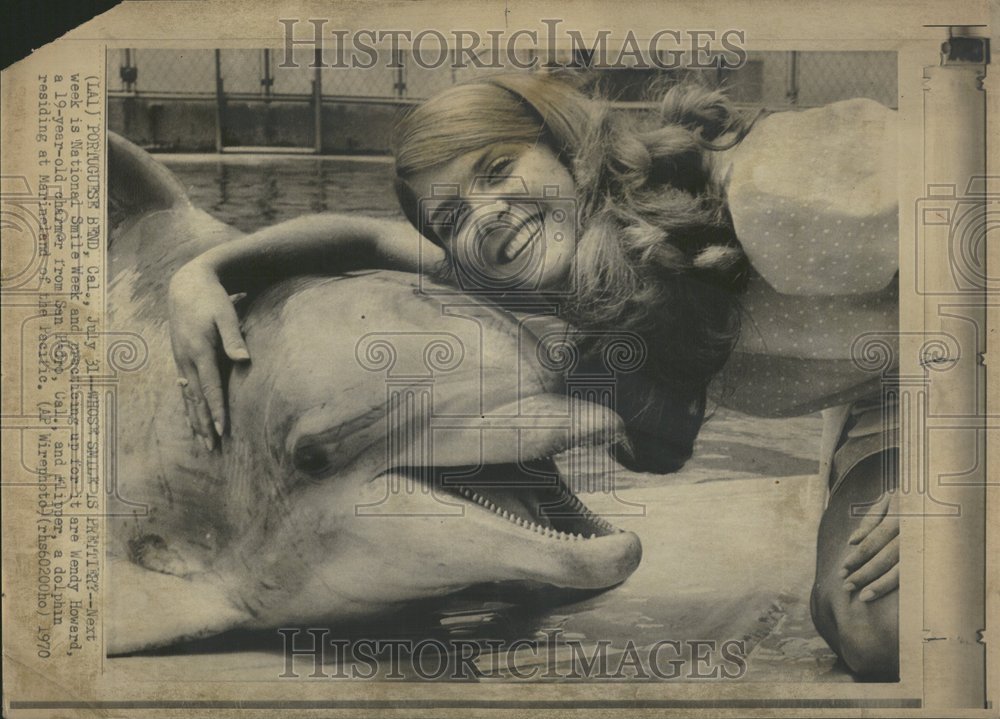 1970 Press Photo Wendy Howard,practice smiles - RRV44031 - Historic Images