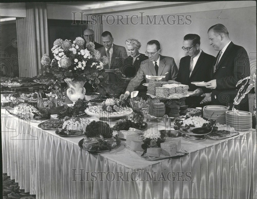 1957 Press Photo South Side Swedish Club smorgasbord - RRV44089 - Historic Images