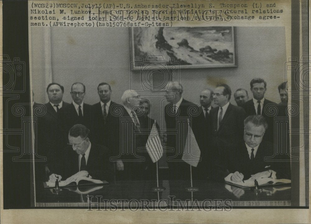 1968 Thompson Lunkov Soviet US agreement-Historic Images