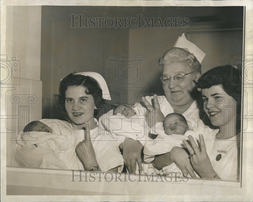 1962 Triplets Born in Ingalls Memorial - Historic Images