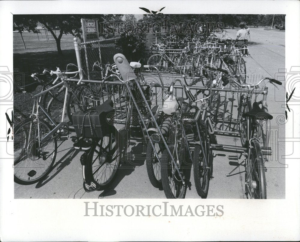 1974 Press Photo Bicycle Bike Parking Storage Park - RRV44313 - Historic Images