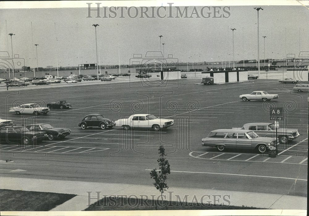 1966, Empty Parking Spots at O&#39;Hare Airport - RRV44753 - Historic Images