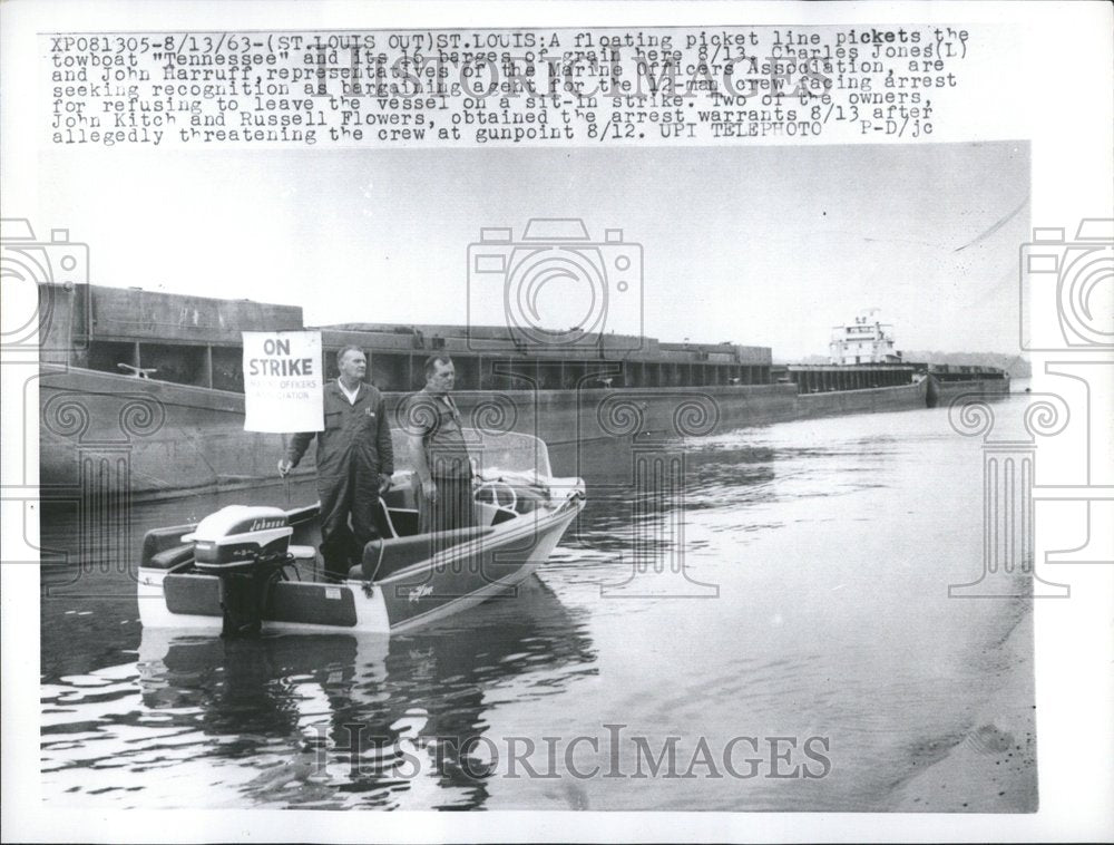 1963 Charles Jones John Harruff Picket Line - Historic Images