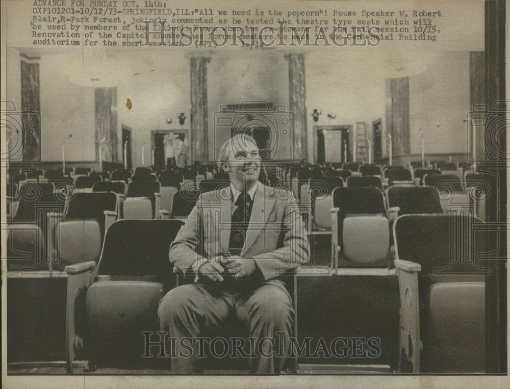 1973 Illinois House Speaker W. Robert Blair - Historic Images