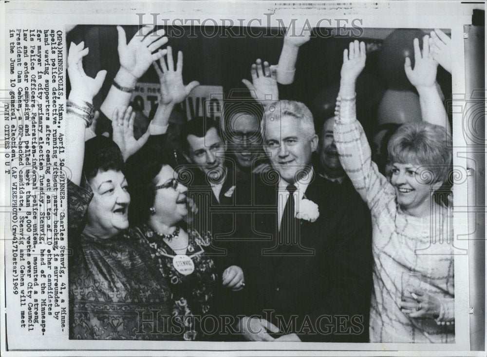 1969 Stenvig Wins Mayoral Primary - Historic Images