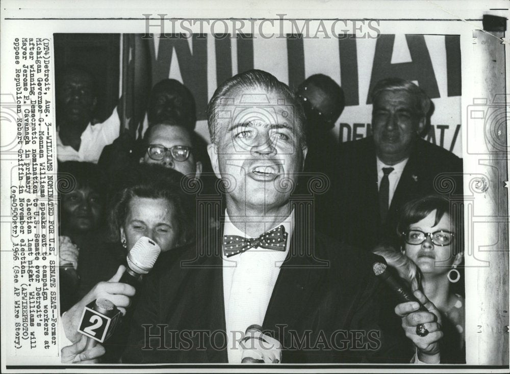 1966 G. Mennen Williams Michigan Campaign - Historic Images