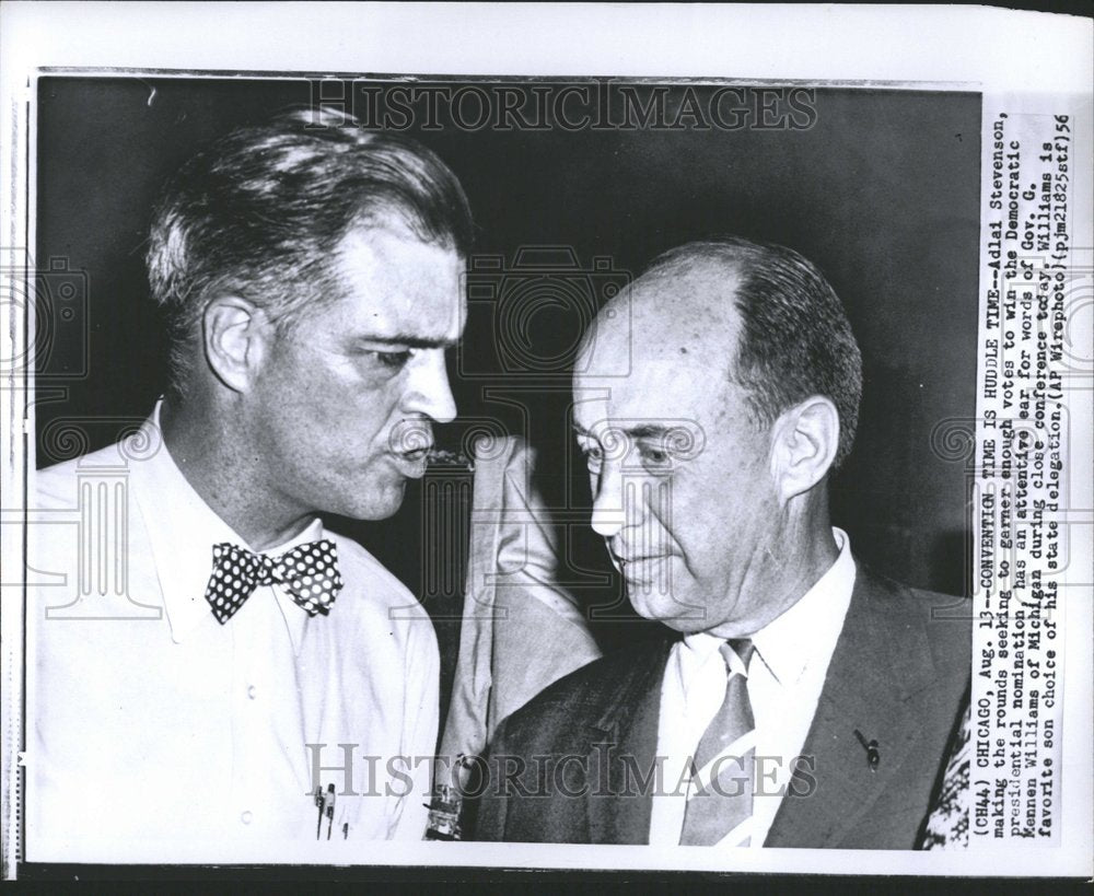 1956 Adlai Stevenson &amp; Gov. G. M. Williams - Historic Images