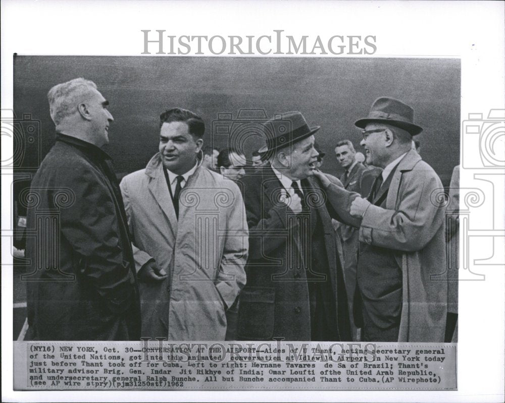 1962 Press Photo U Thant United Nations Secretary Cuba - RRV45777 - Historic Images