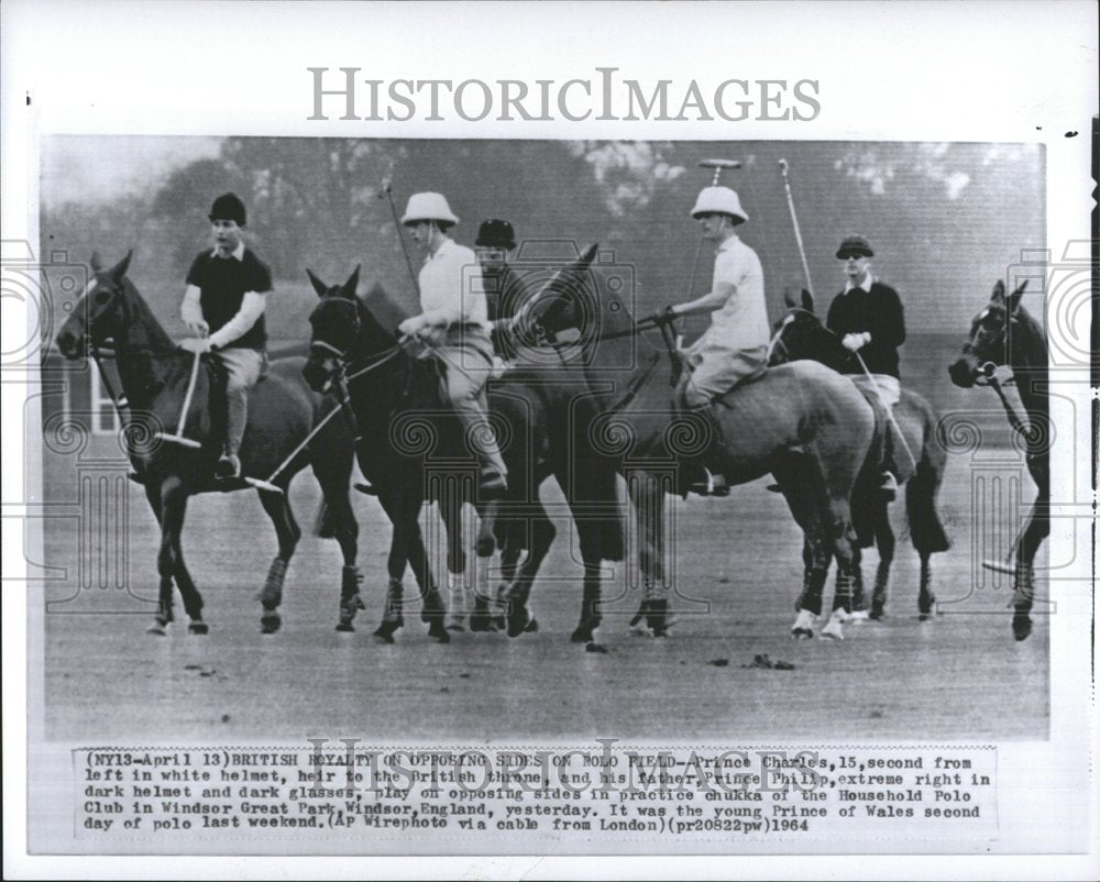 1964 Press Photo British Royal Prince Charles helmet - RRV46203 - Historic Images