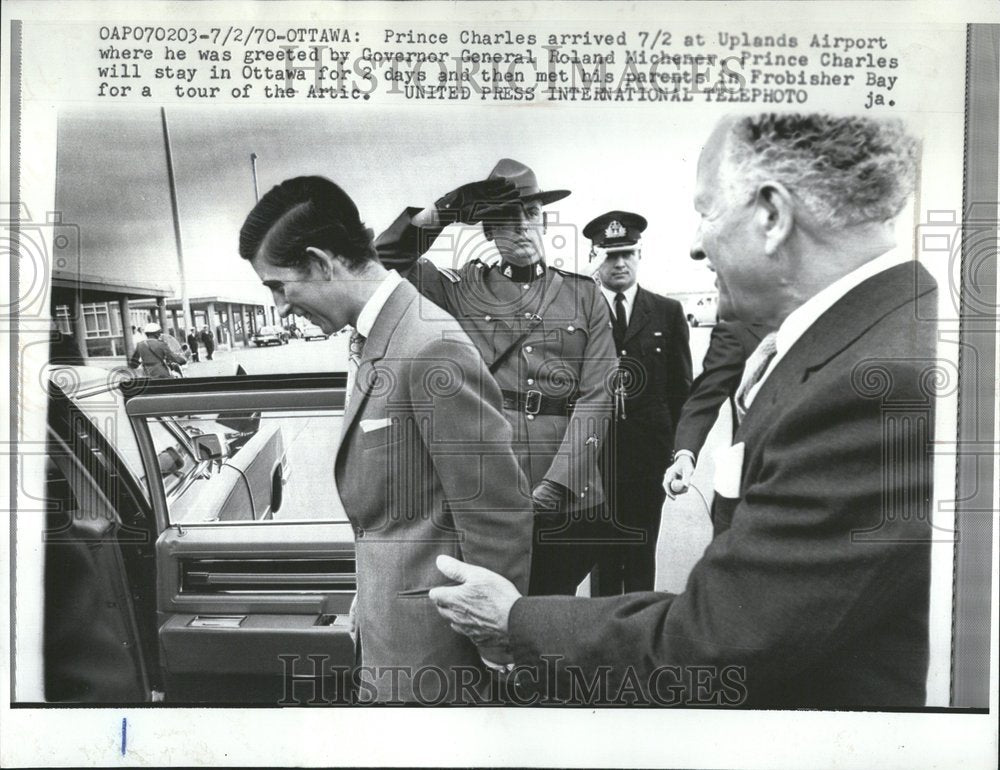 1970, Prince Charles Uplands Airport Roland - RRV46217 - Historic Images