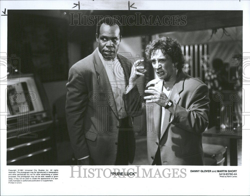 1991 Press Photo Danny Glover Martin Short Pure Luck - Historic Images