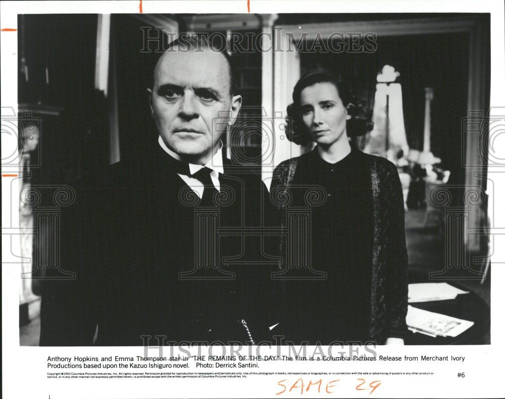 1993 Anthony Hopkins Emma Thompson actress - Historic Images