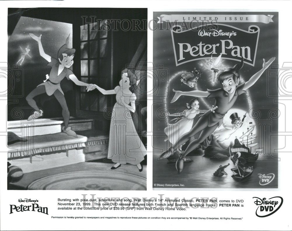 Press Photo Peter Pan Animated Classic Walt Disney song - RRV46535 - Historic Images