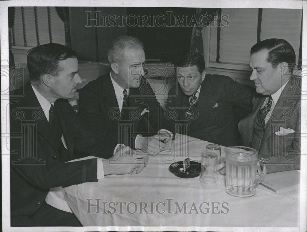 1937 Press Photo  Robert P. Burroughs, Harold W. Mason - Historic Images