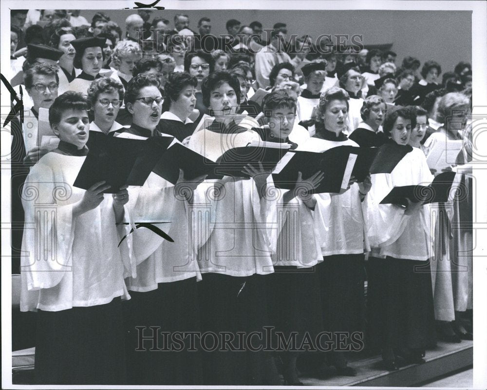 1961 Press Photo Lutherans Rally Cobo Arena - RRV47151 - Historic Images