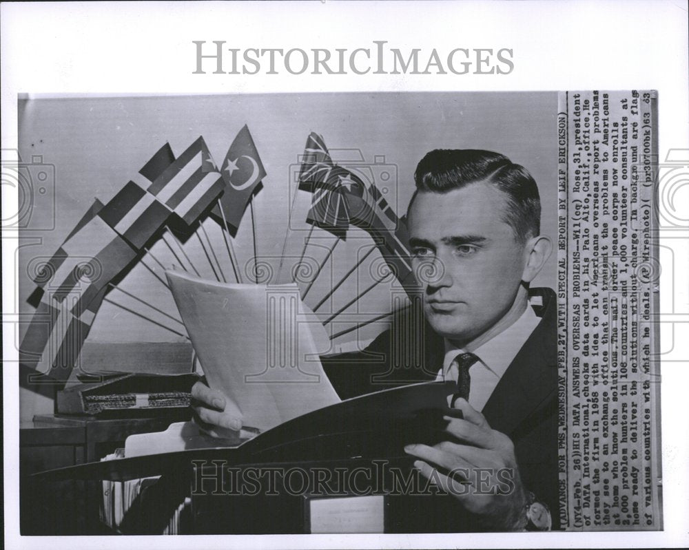 1963 Press Photo DATA Business Executive Wil Rose - RRV47283 - Historic Images