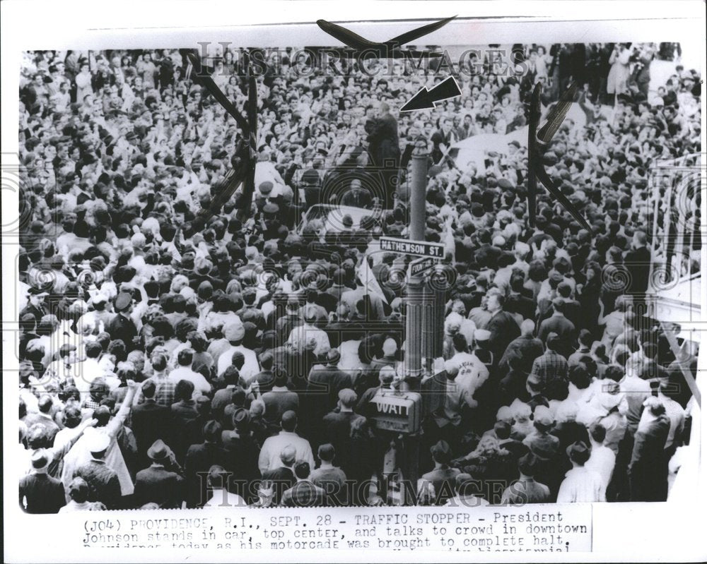 1965 Lyndon B. Johnson Campaign Motorcade - Historic Images