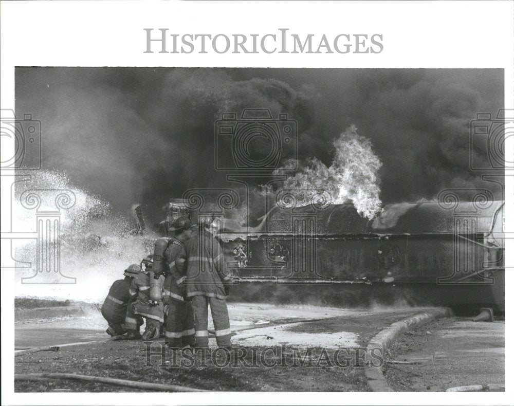 1992 Mobil Tanker Fire Highway Accident - Historic Images