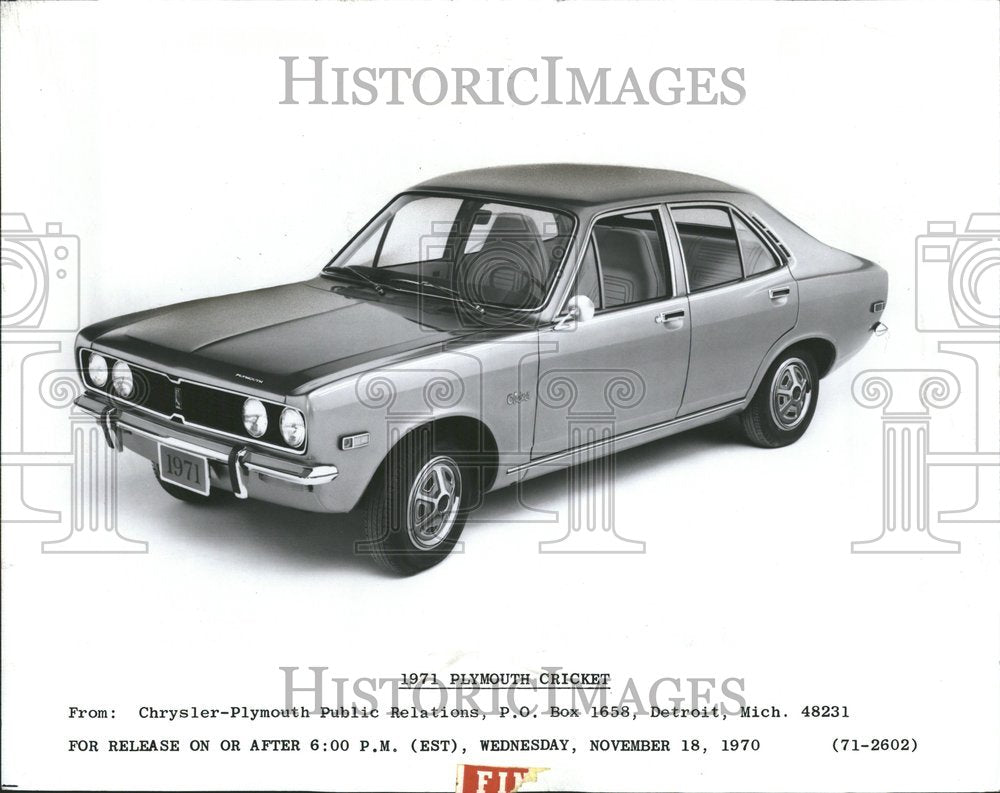 1971, Plymouth Cricket Chrysler Automobile - RRV47561 - Historic Images