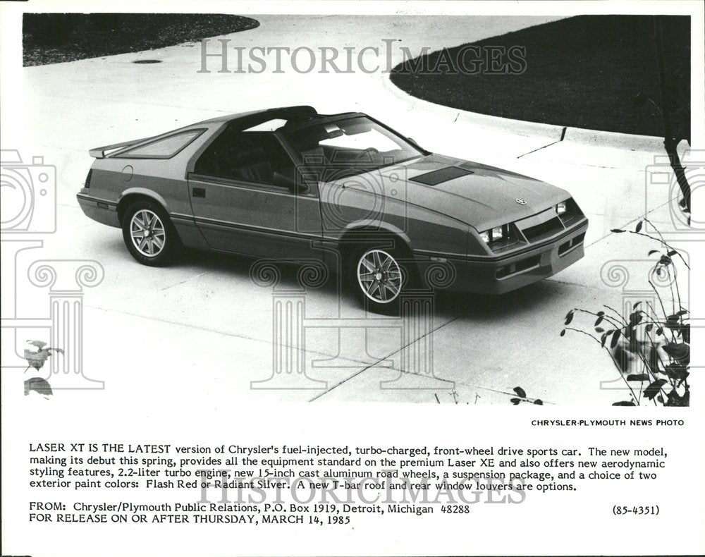 1985 Chrysler Laser Wheel drive sports car - Historic Images