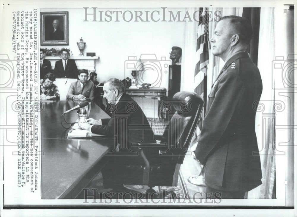 1967 Press Photo Lt. Gen. Leonard Chapman Marine Corps - RRV47763 - Historic Images